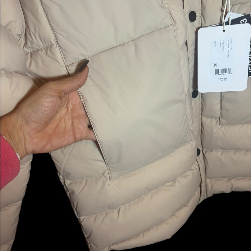 Obermeyer Men's Explorer Down Shirt Jacket, Large, Cement - Picture 3 of 9